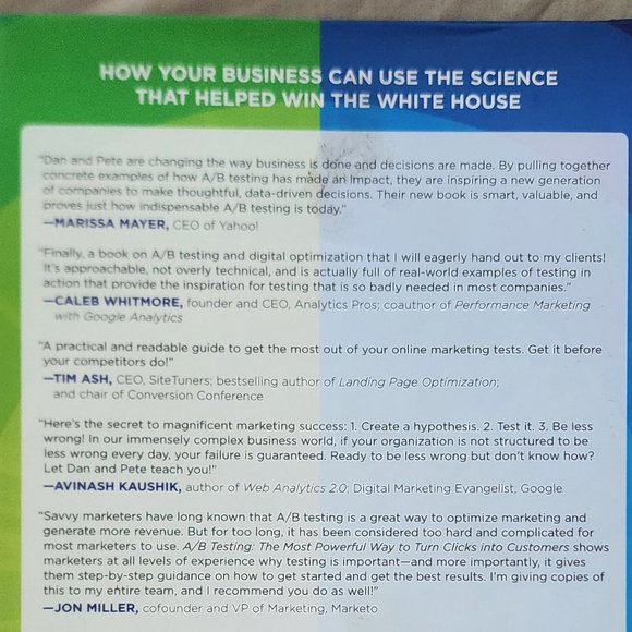 A/B Testing; The Most Powerful Way To Turn Clicks Into Customers By Dan Siroker - Picture 6 of 6